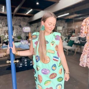 Colorful Patchwork Sleeveless Dress